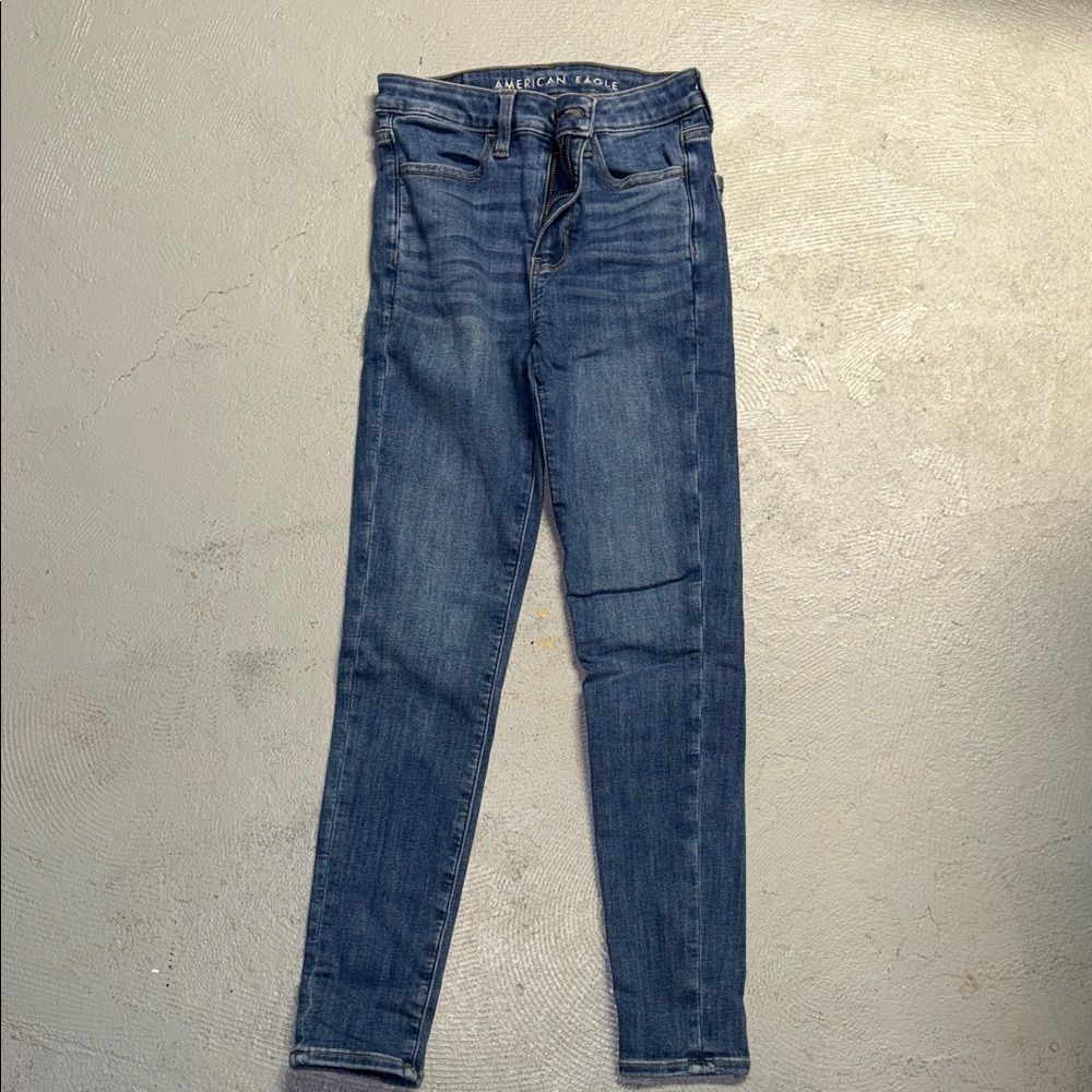 American Eagle Outfitters Women's Dark Blue Skinny Jeans